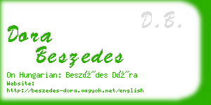 dora beszedes business card